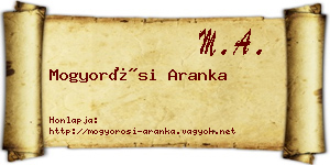 Mogyorósi Aranka névjegykártya