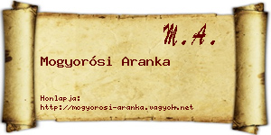 Mogyorósi Aranka névjegykártya